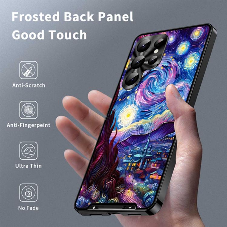 For Samsung Galaxy S25 Ultra 5G Metal Frame UA Color Printed Magnetic Shockproof Phone Case