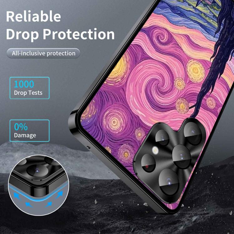 For Samsung Galaxy S24 Ultra 5G Metal Frame UA Color Printed Magnetic Shockproof Phone Case