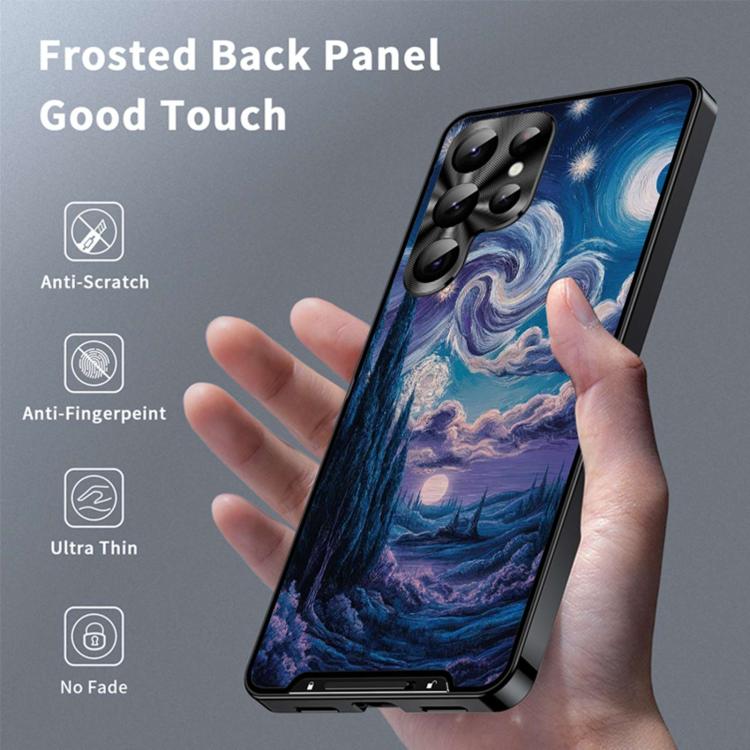 For Samsung Galaxy S24 Ultra 5G Metal Frame UA Color Printed Magnetic Shockproof Phone Case