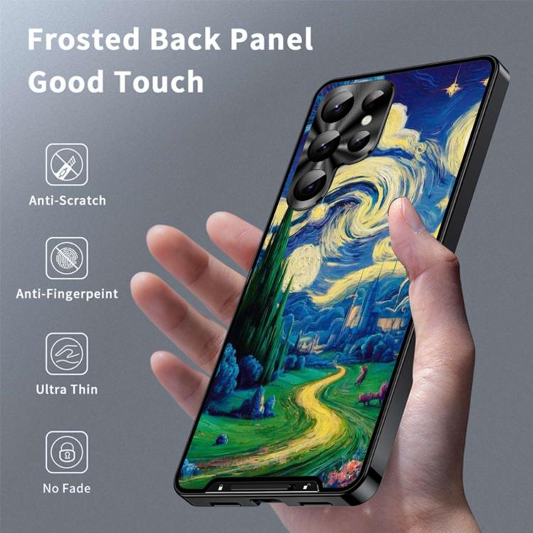 For Samsung Galaxy S24 Ultra 5G Metal Frame UA Color Printed Magnetic Shockproof Phone Case