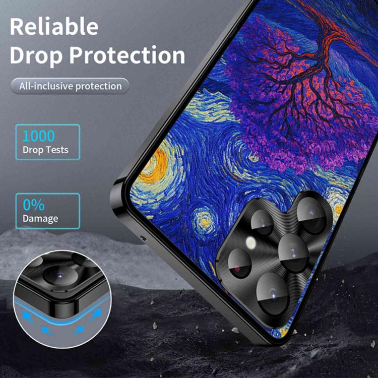 For Samsung Galaxy S23 Ultra 5G Metal Frame UA Color Printed Magnetic Shockproof Phone Case