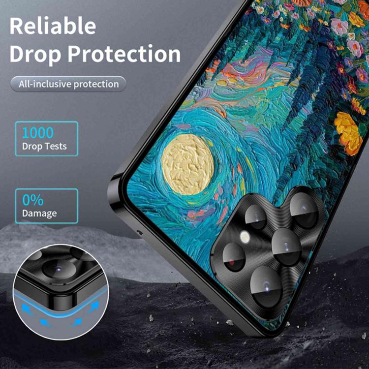 For Samsung Galaxy S23 Ultra 5G Metal Frame UA Color Printed Magnetic Shockproof Phone Case