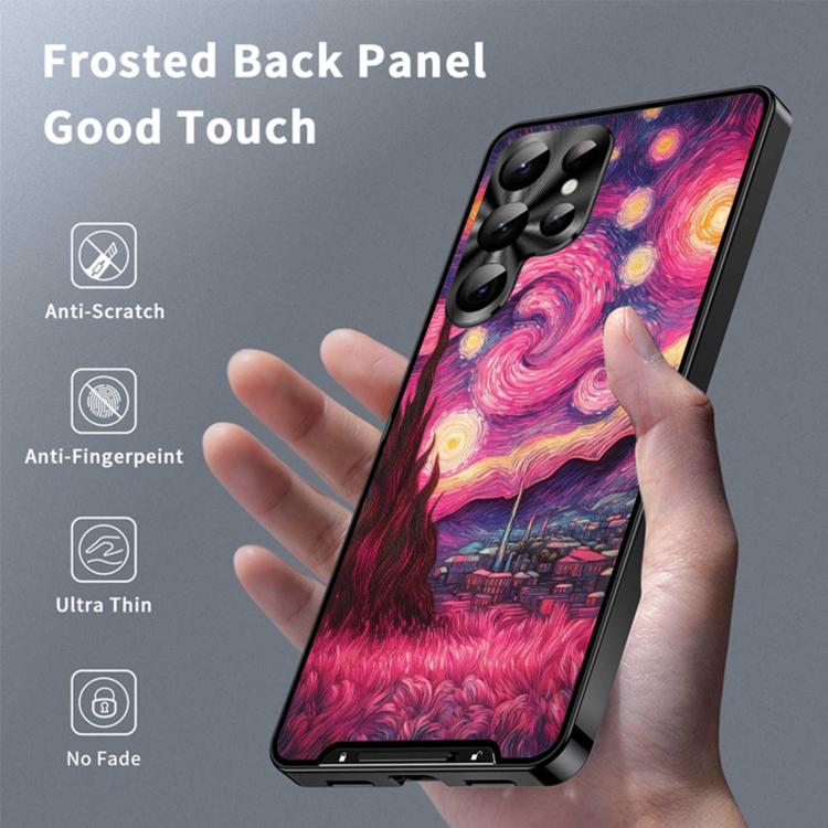 For Samsung Galaxy S22 Ultra 5G Metal Frame UA Color Printed Magnetic Shockproof Phone Case