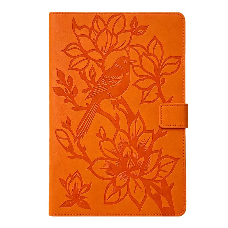 For Samsung Galaxy Tab A11+ / A9+ Magpie Embossed Vegan Leather Tablet Case
