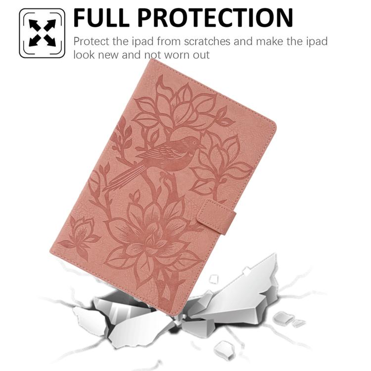 For Samsung Galaxy Tab A7 Lite T220 Magpie Embossed Vegan Leather Tablet Case