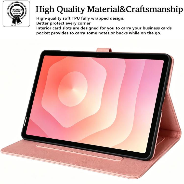 For Samsung Galaxy Tab A7 Lite T220 Magpie Embossed Vegan Leather Tablet Case