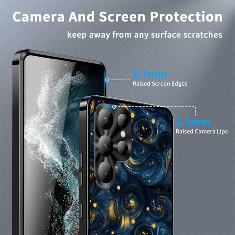 For Samsung Galaxy S26 Ultra 5G Metal Frame UA Color Printed Magnetic Shockproof Phone Case