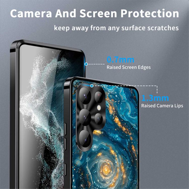 For Samsung Galaxy S26 Ultra 5G Metal Frame UA Color Printed Magnetic Shockproof Phone Case