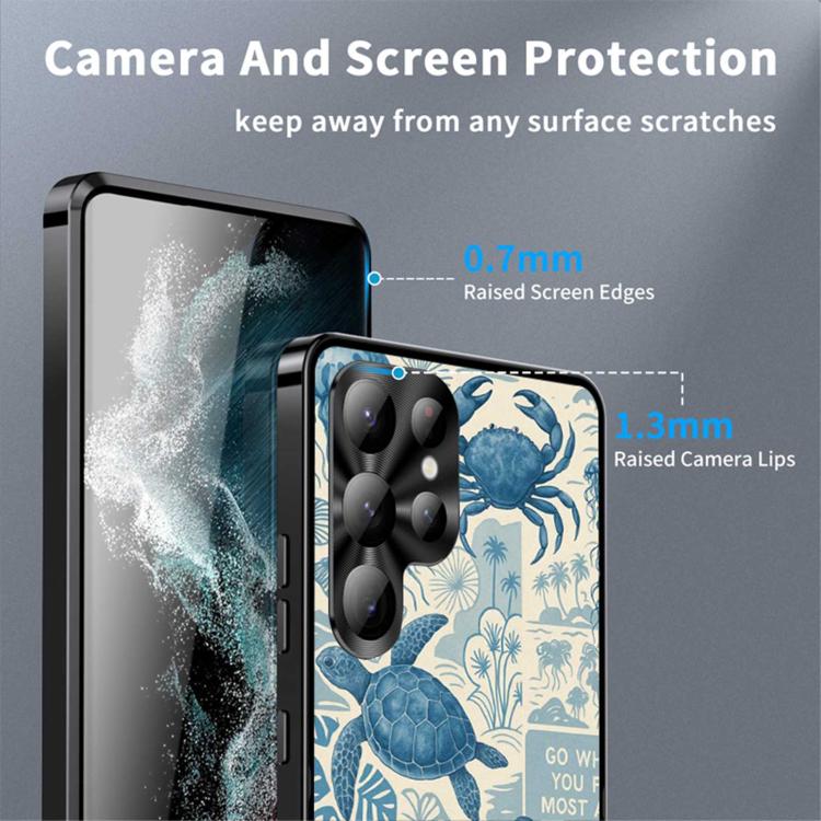For Samsung Galaxy S26 Ultra 5G Metal Frame UA Color Printed Magnetic Shockproof Phone Case