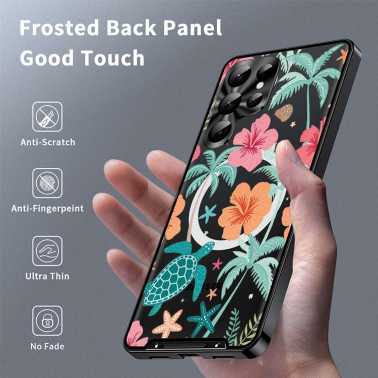 For Samsung Galaxy S26 Ultra 5G Metal Frame UA Color Printed Magnetic Shockproof Phone Case