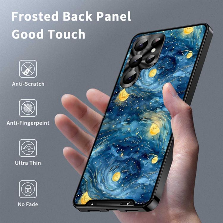 For Samsung Galaxy S23 Ultra 5G Metal Frame UA Color Printed Magnetic Shockproof Phone Case