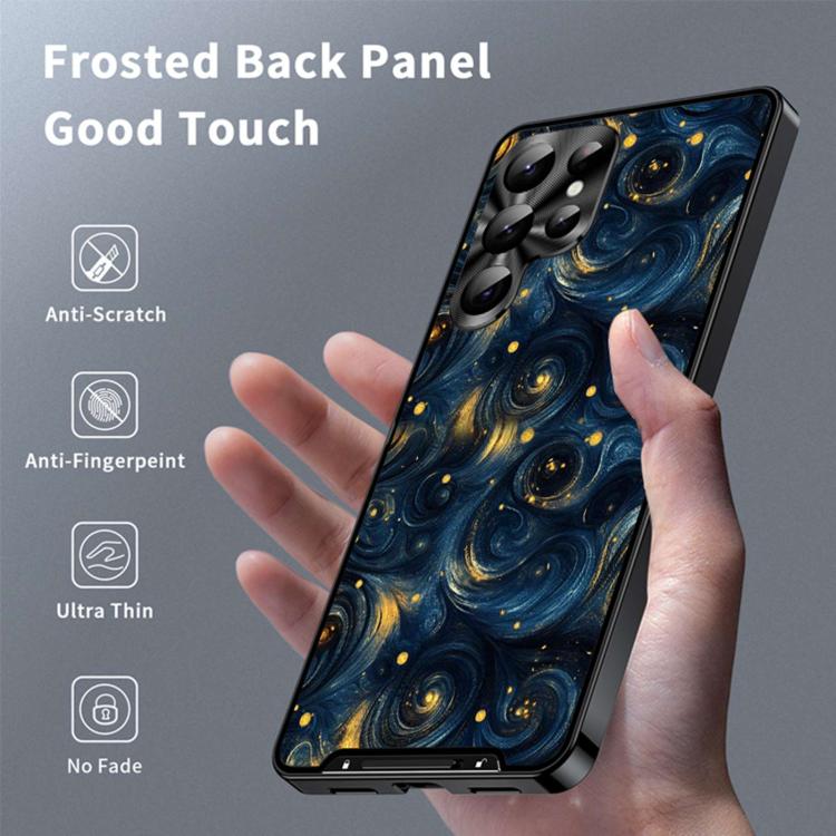 For Samsung Galaxy S23 Ultra 5G Metal Frame UA Color Printed Magnetic Shockproof Phone Case