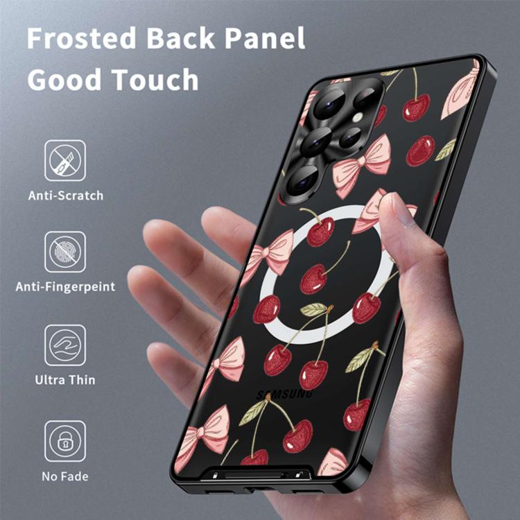 For Samsung Galaxy S23 Ultra 5G Metal Frame UA Color Printed Magnetic Shockproof Phone Case