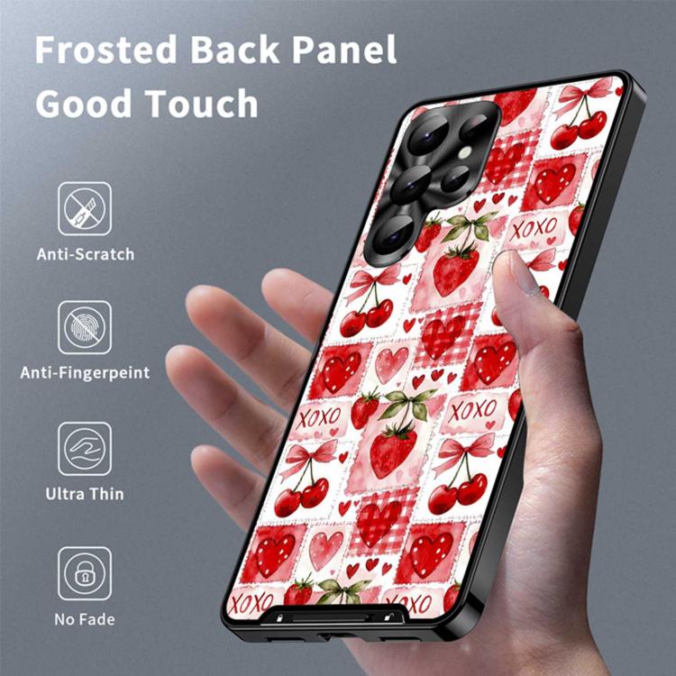 For Samsung Galaxy S23 Ultra 5G Metal Frame UA Color Printed Magnetic Shockproof Phone Case