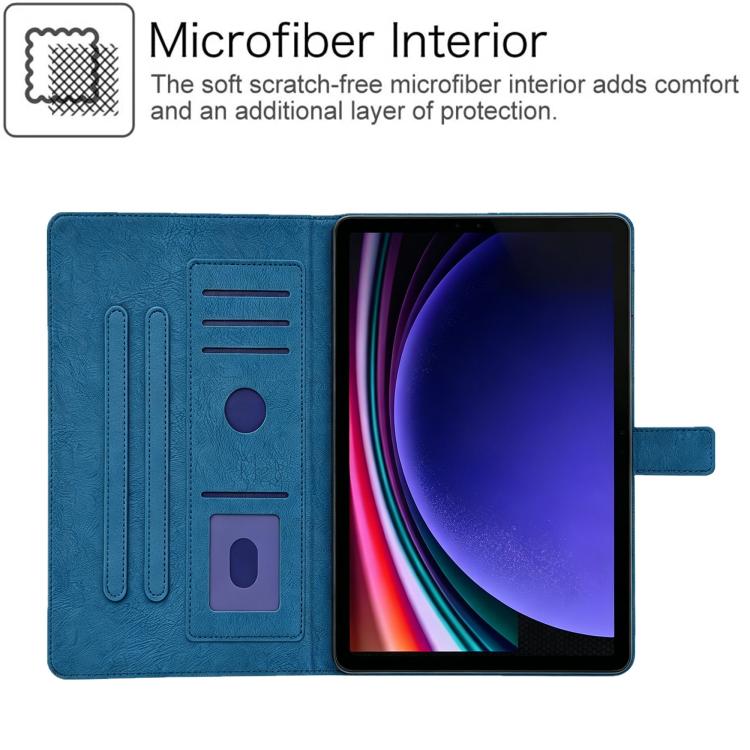 For Amazon Kindle Fire HD8 2018 / 2017 Magpie Embossed Vegan Leather Smart Tablet Case