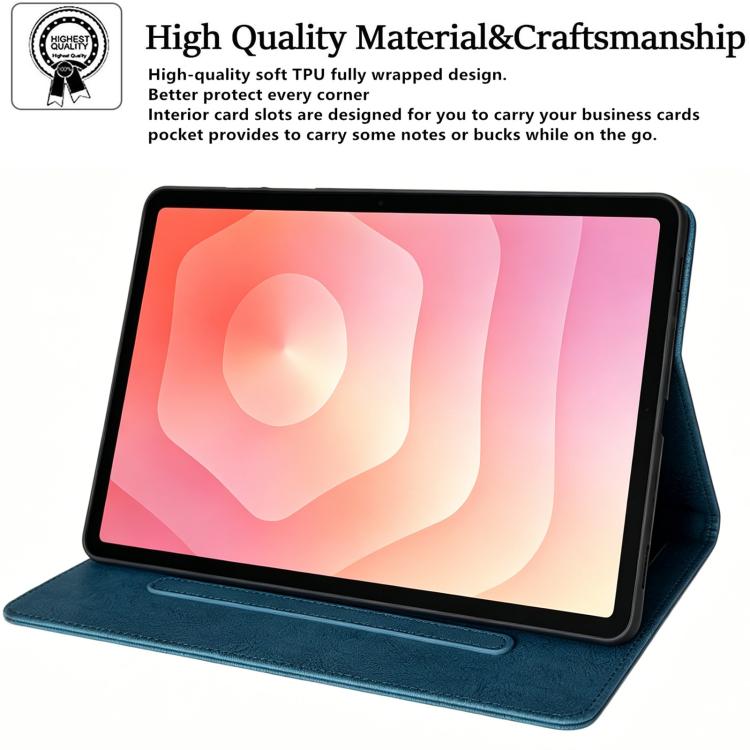 For Amazon Kindle Fire HD8 2018 / 2017 Magpie Embossed Vegan Leather Smart Tablet Case