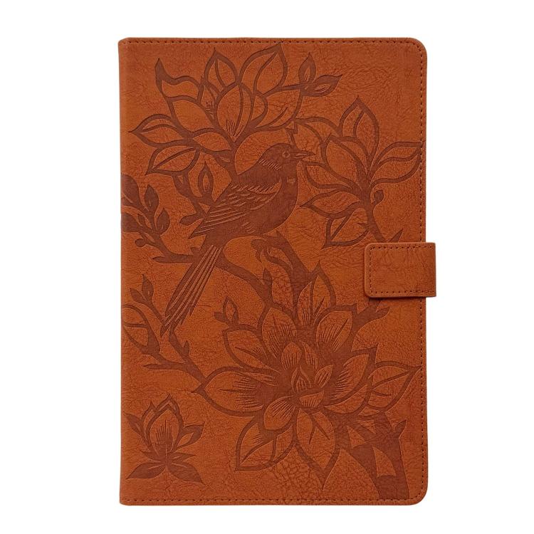 For Amazon Kindle Fire HD8 2018 / 2017 Magpie Embossed Vegan Leather Smart Tablet Case