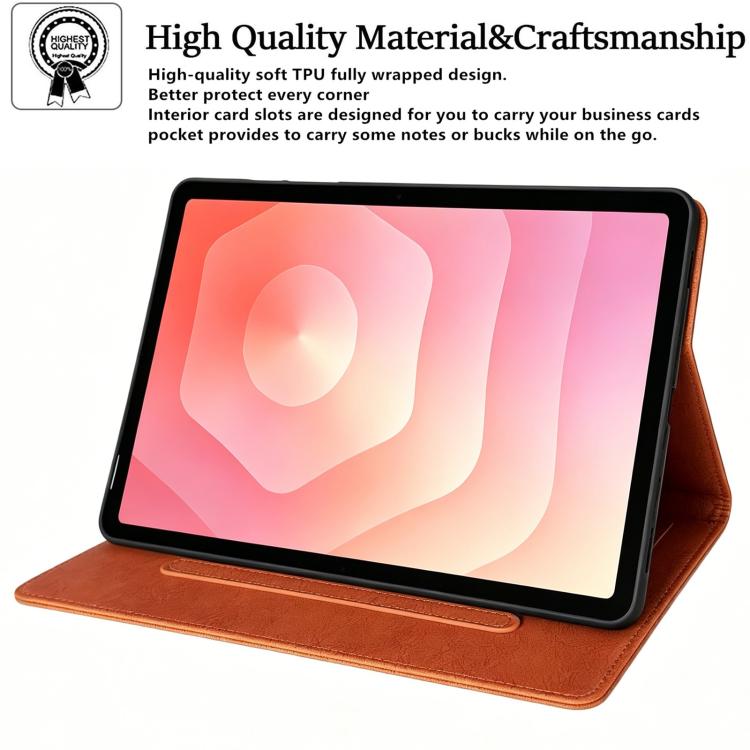 For Amazon Kindle Fire HD8 2018 / 2017 Magpie Embossed Vegan Leather Smart Tablet Case
