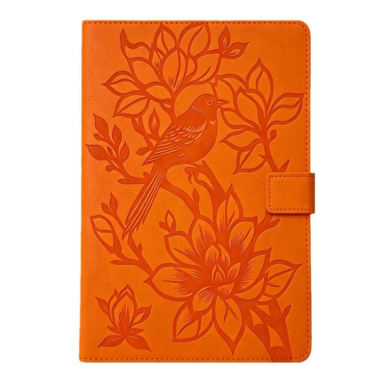 For Amazon Kindle Fire HD10 2019 / 2017 Magpie Embossed Vegan Leather Smart Tablet Case