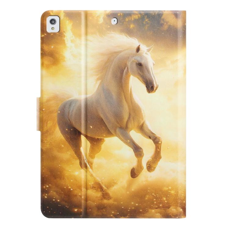 For iPad 10.2 2021 / 10.5 2019 Litchi Texture Voltage Painted Vegan Leather Smart Tablet Case