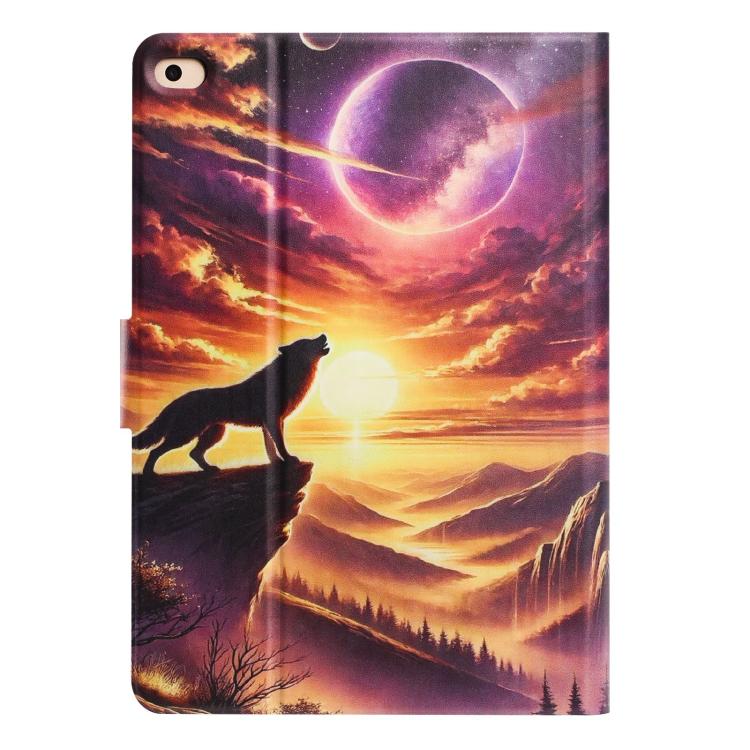 For iPad 9.7 2018 / 2017 Litchi Texture Voltage Painted Vegan Leather Smart Tablet Case