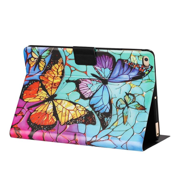 For iPad 9.7 2018 / 2017 Litchi Texture Voltage Painted Vegan Leather Smart Tablet Case