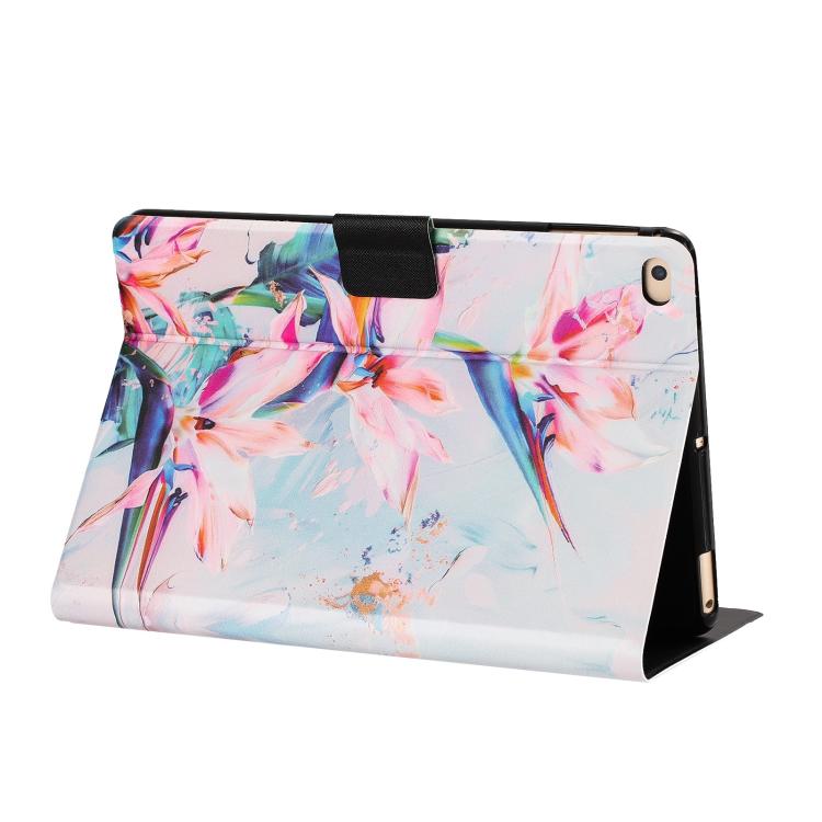 For iPad 9.7 2018 / 2017 Litchi Texture Voltage Painted Vegan Leather Smart Tablet Case