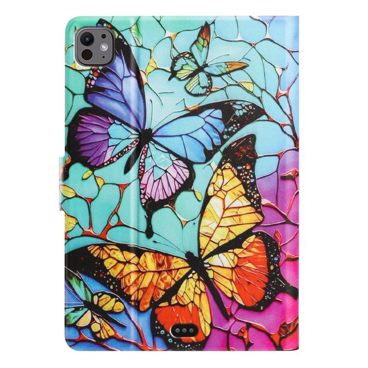 For iPad Pro 11 2025 / 2024 Litchi Texture Voltage Painted Vegan Leather Smart Tablet Case