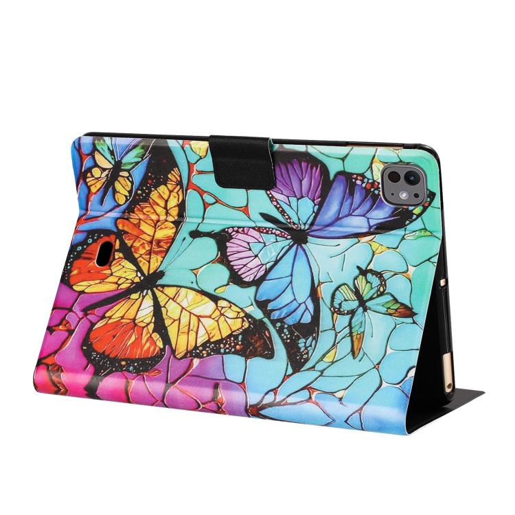 For iPad Pro 11 2025 / 2024 Litchi Texture Voltage Painted Vegan Leather Smart Tablet Case