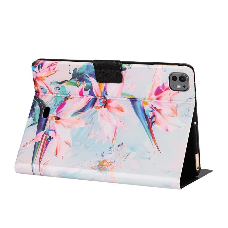 For iPad Pro 11 2025 / 2024 Litchi Texture Voltage Painted Vegan Leather Smart Tablet Case