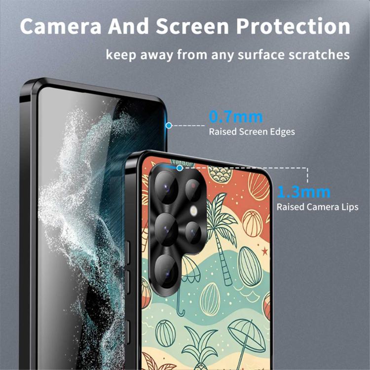 For Samsung Galaxy S26 Ultra 5G Metal Frame UA Color Printed Magnetic Shockproof Phone Case