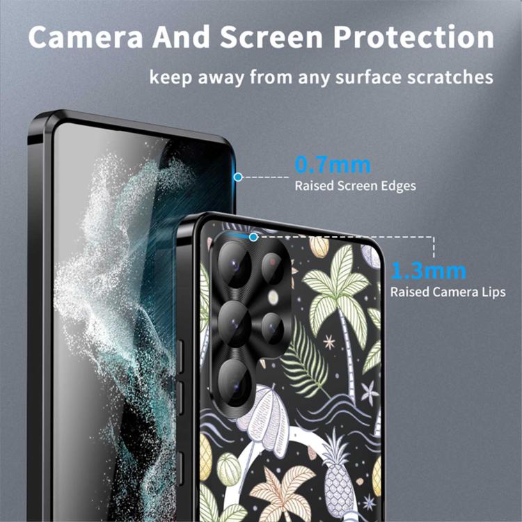 For Samsung Galaxy S26 Ultra 5G Metal Frame UA Color Printed Magnetic Shockproof Phone Case