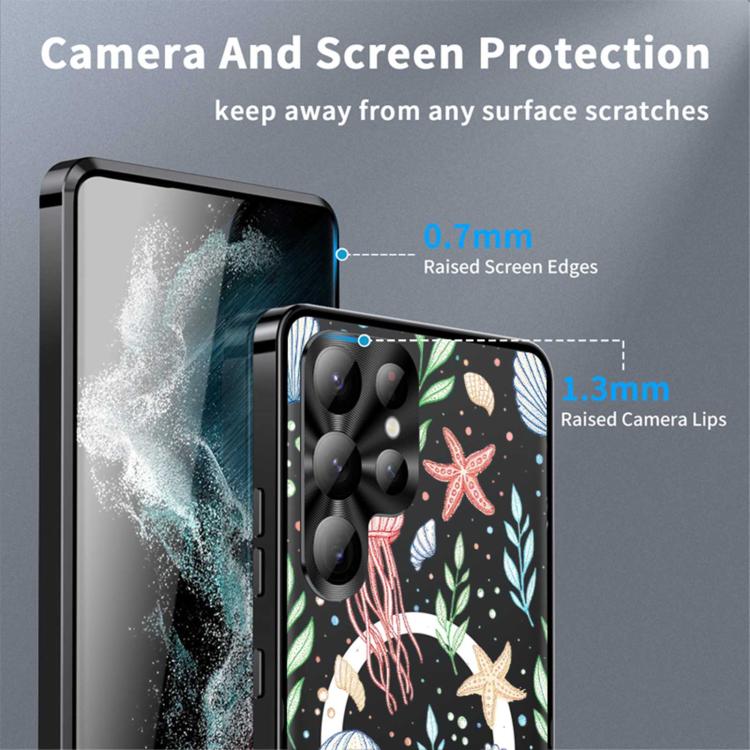 For Samsung Galaxy S26 Ultra 5G Metal Frame UA Color Printed Magnetic Shockproof Phone Case