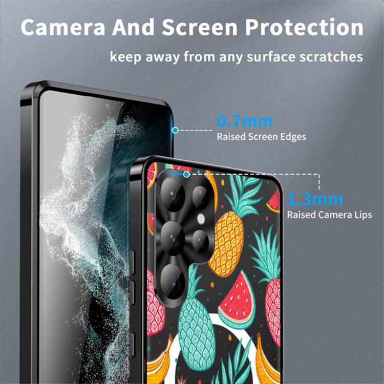 For Samsung Galaxy S26 Ultra 5G Metal Frame UA Color Printed Magnetic Shockproof Phone Case