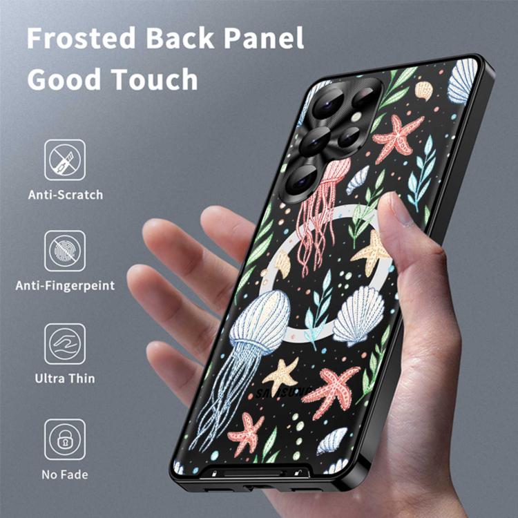 For Samsung Galaxy S24 Ultra 5G Metal Frame UA Color Printed Magnetic Shockproof Phone Case