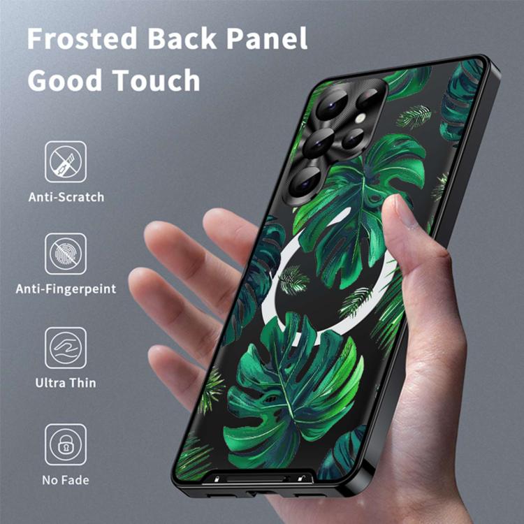 For Samsung Galaxy S24 Ultra 5G Metal Frame UA Color Printed Magnetic Shockproof Phone Case