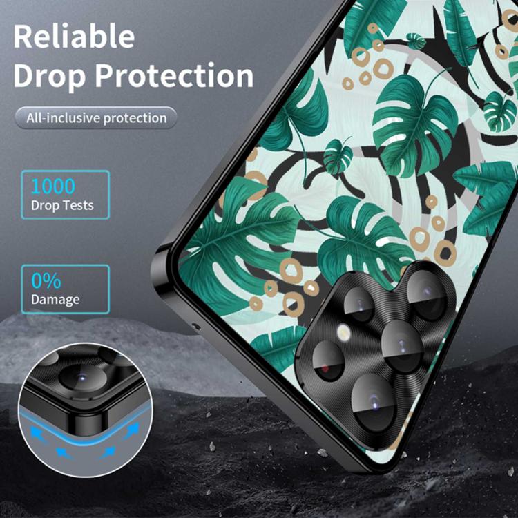 For Samsung Galaxy S23 Ultra 5G Metal Frame UA Color Printed Magnetic Shockproof Phone Case