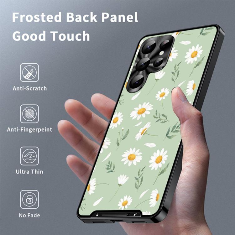 For Samsung Galaxy S23 Ultra 5G Metal Frame UA Color Printed Magnetic Shockproof Phone Case