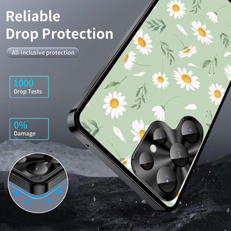 For Samsung Galaxy S23 Ultra 5G Metal Frame UA Color Printed Magnetic Shockproof Phone Case