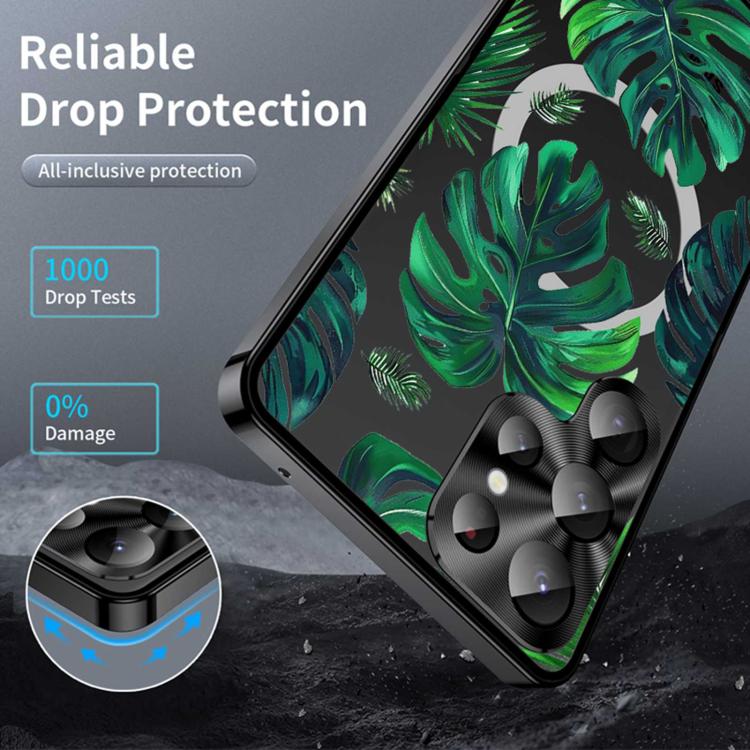 For Samsung Galaxy S22 Ultra 5G Metal Frame UA Color Printed Magnetic Shockproof Phone Case