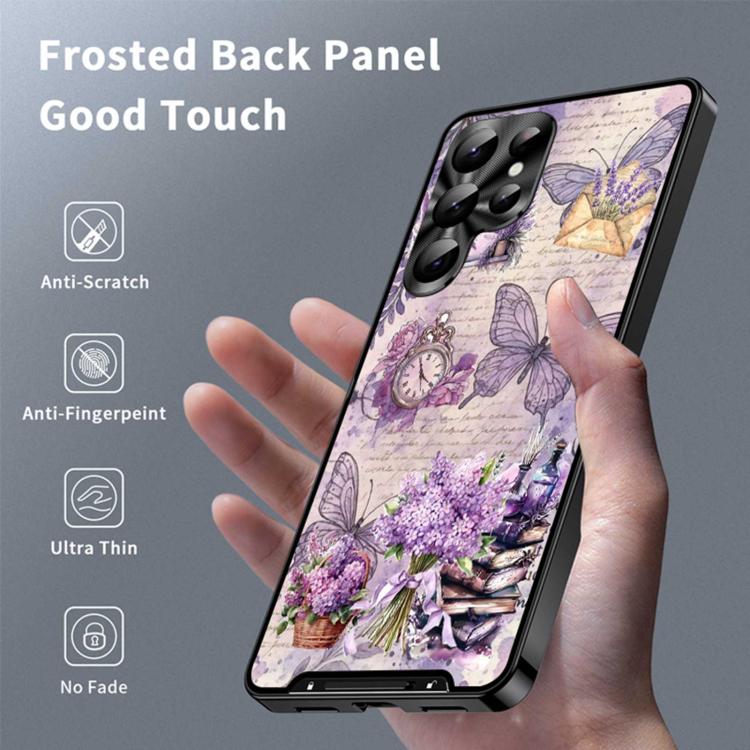 For Samsung Galaxy S22 Ultra 5G Metal Frame UA Color Printed Magnetic Shockproof Phone Case