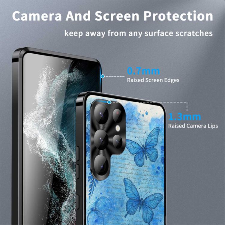 For Samsung Galaxy S26 Ultra 5G Metal Frame UA Color Printed Magnetic Shockproof Phone Case