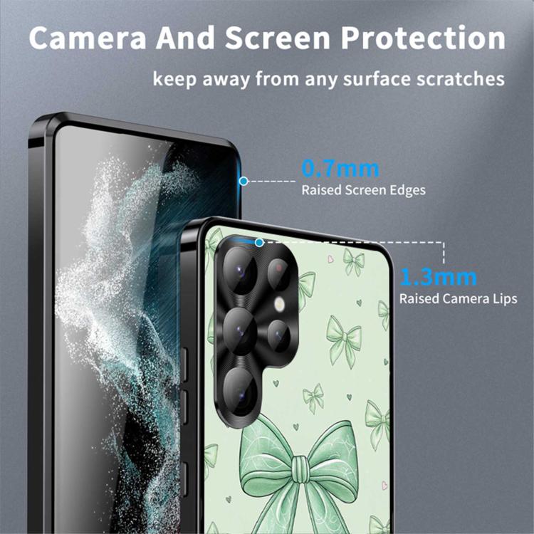For Samsung Galaxy S25 Ultra 5G Metal Frame UA Color Printed Magnetic Shockproof Phone Case