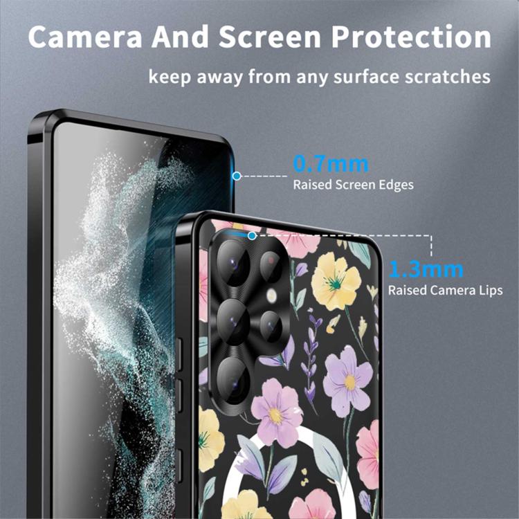 For Samsung Galaxy S25 Ultra 5G Metal Frame UA Color Printed Magnetic Shockproof Phone Case