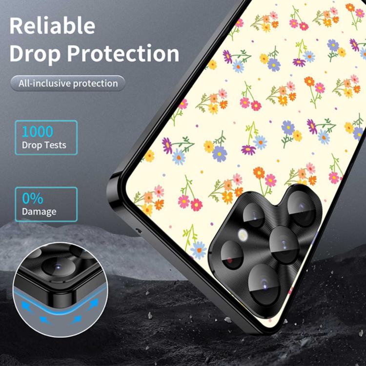 For Samsung Galaxy S25 Ultra 5G Metal Frame UA Color Printed Magnetic Shockproof Phone Case