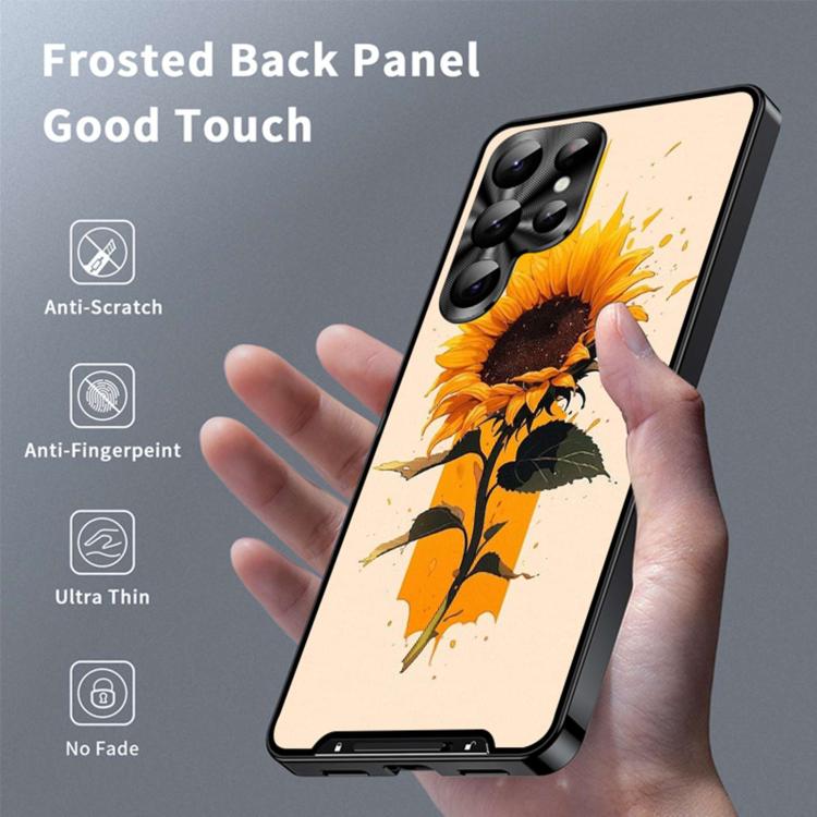 For Samsung Galaxy S25 Ultra 5G Metal Frame UA Color Printed Magnetic Shockproof Phone Case