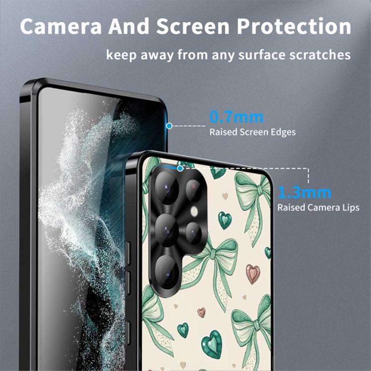 For Samsung Galaxy S24 Ultra 5G Metal Frame UA Color Printed Magnetic Shockproof Phone Case