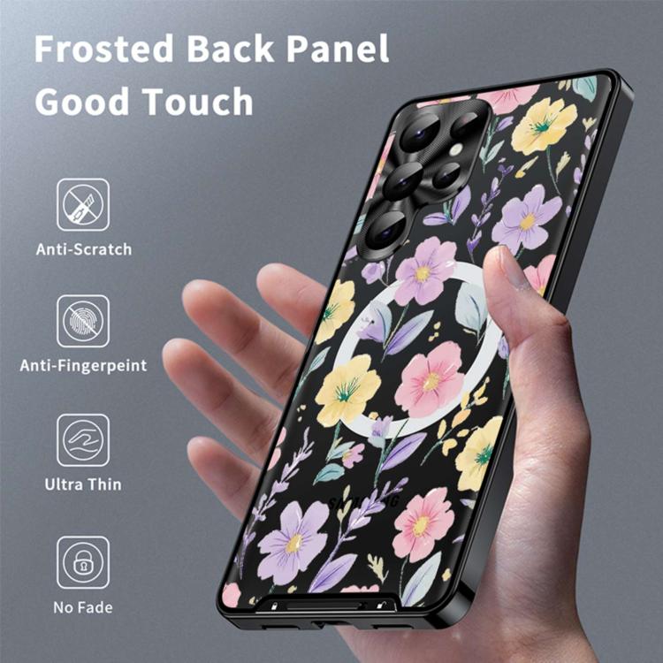 For Samsung Galaxy S24 Ultra 5G Metal Frame UA Color Printed Magnetic Shockproof Phone Case