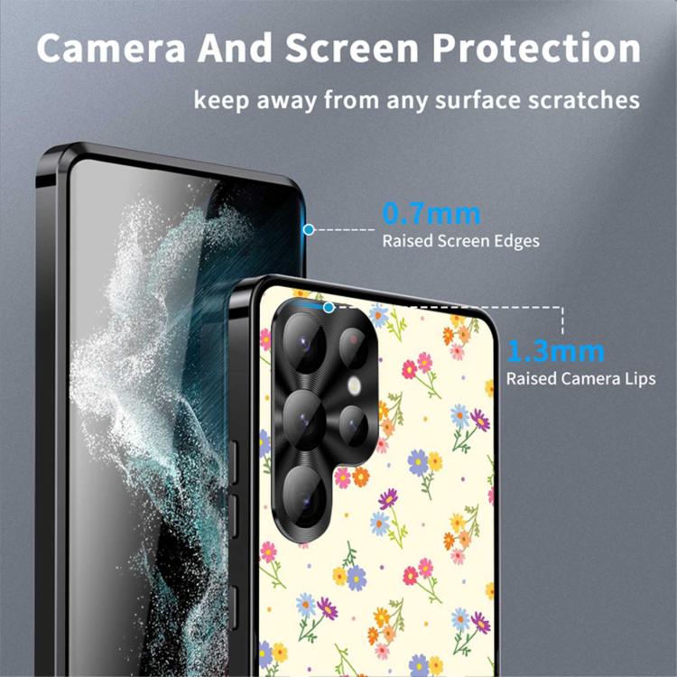 For Samsung Galaxy S24 Ultra 5G Metal Frame UA Color Printed Magnetic Shockproof Phone Case