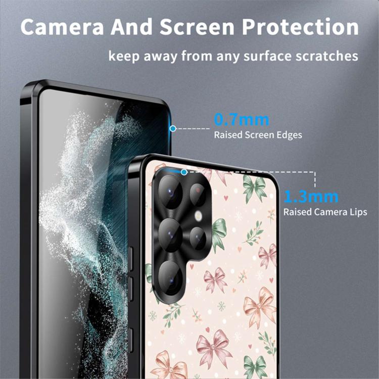 For Samsung Galaxy S24 Ultra 5G Metal Frame UA Color Printed Magnetic Shockproof Phone Case
